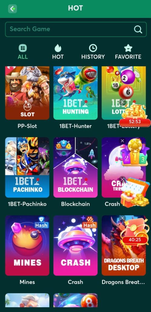 Crash 7 bet Game